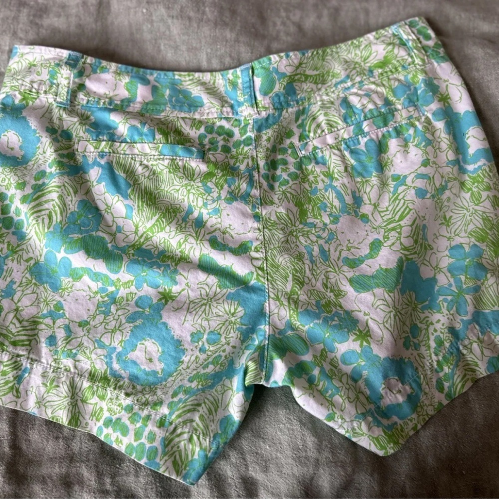 Lilly Pulitzer Callahan Printed Blue Green Safari Animal Print Sz 10 it’s a zoo - Picture 5 of 11